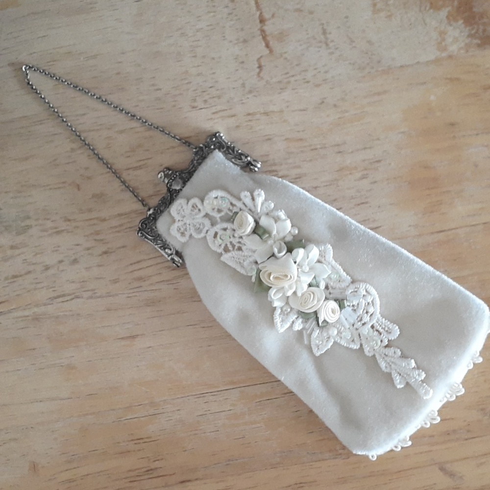 Vintage Floral Coin Purse Evening Bag KK106 - Picture 14 of 15